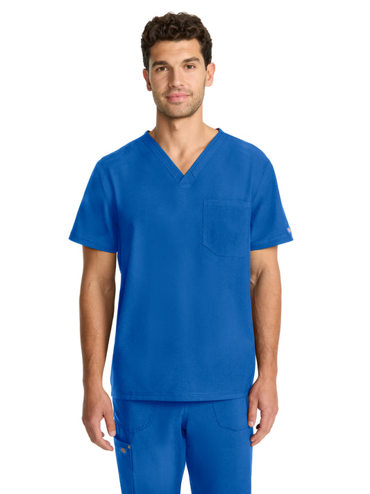 Men's 2-Pocket V-Neck Top - DK693 - Royal