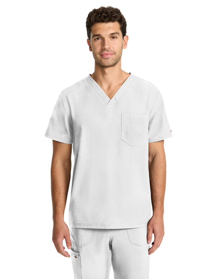 Men's 2-Pocket V-Neck Top - DK693 - White