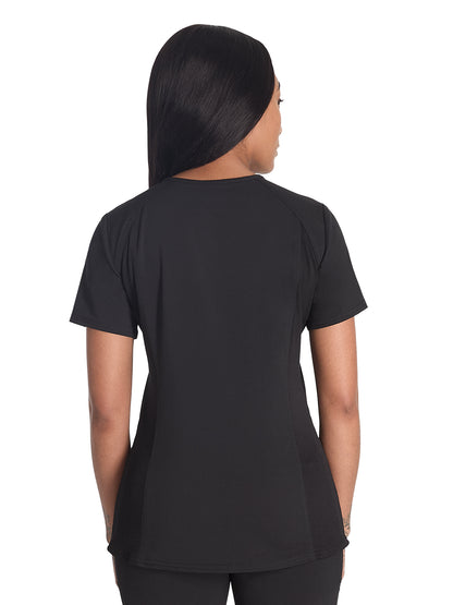 Women's 4-Pocket V-Neck Top - DK834 - Black