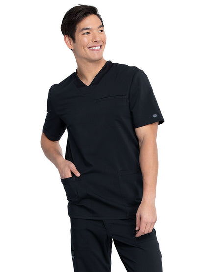Men's 3-Pocket V-Neck Top - DK845 - Black