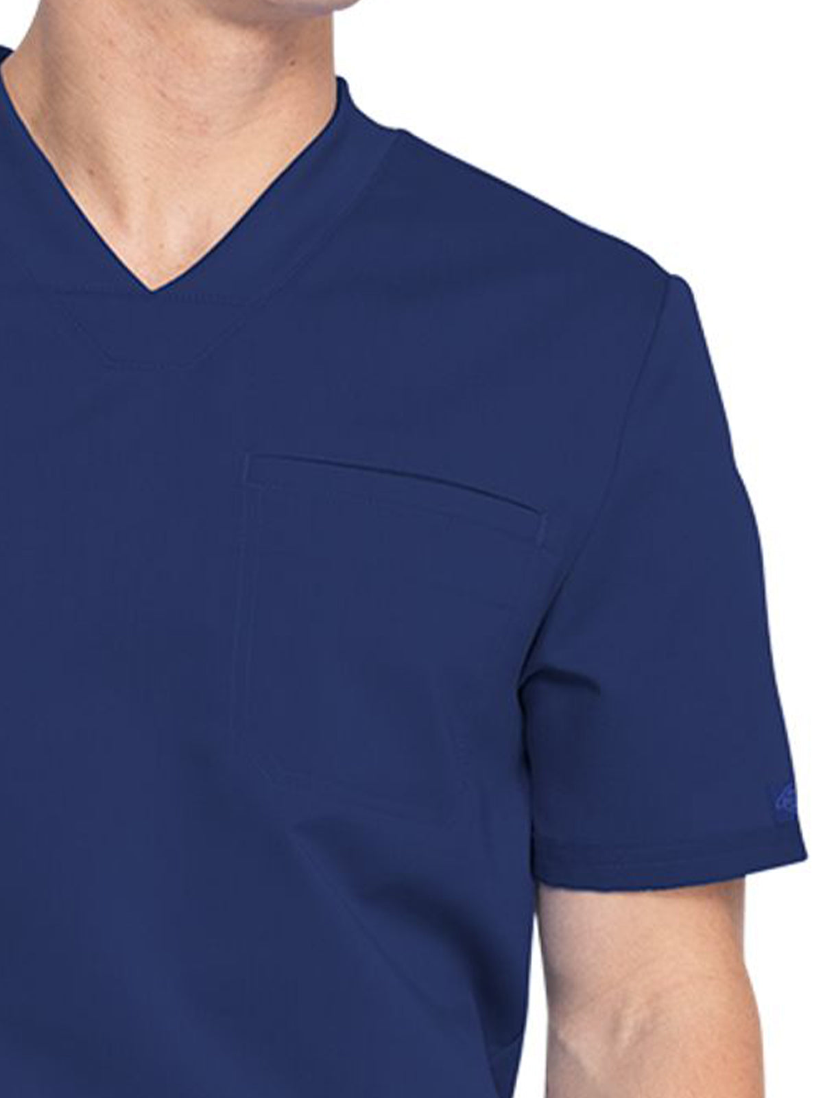 Men's 3-Pocket V-Neck Scrub Top - DK845 - Navy