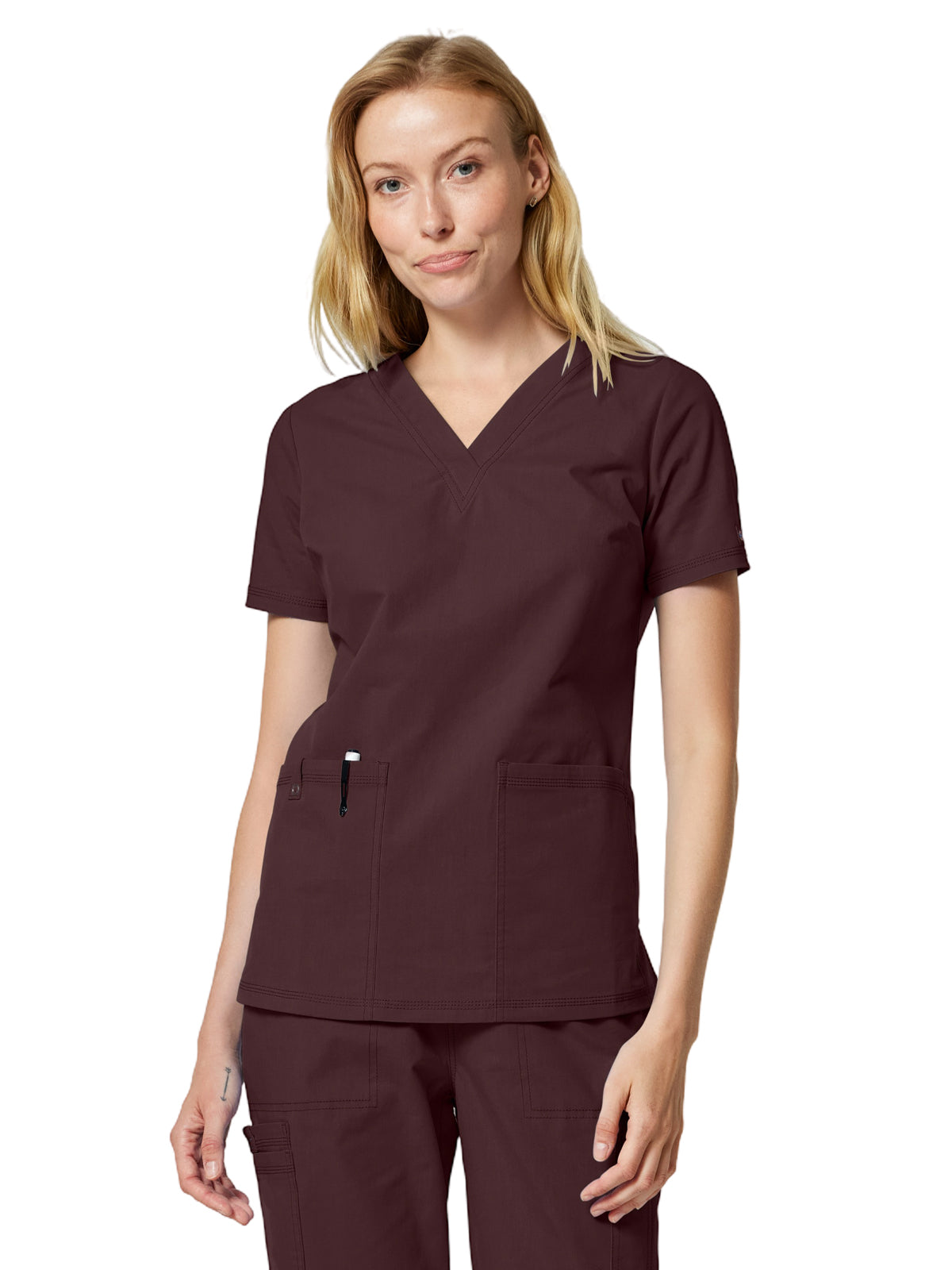 Women's 2-Pocket V-Neck Scrub Top - DK856 - Terrain