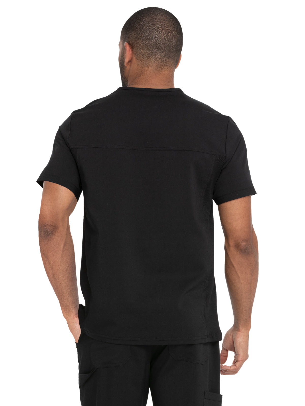 Men's 2-Pocket Tuckable V-Neck Top - DK865 - Black