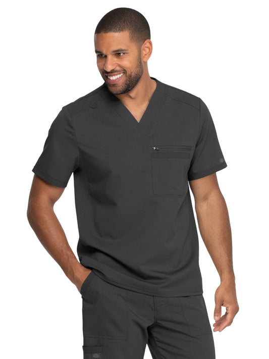 Men's 2-Pocket Tuckable V-Neck Top - DK865 - Pewter