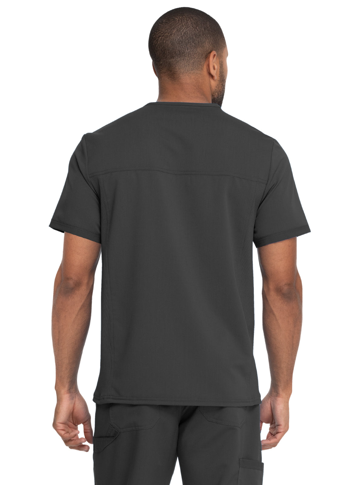 Men's 2-Pocket Tuckable V-Neck Top - DK865 - Pewter