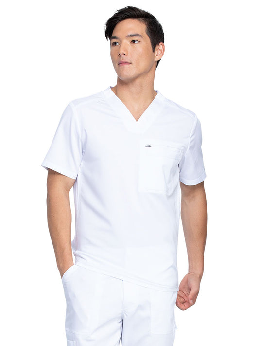 Men's 2-Pocket Tuckable V-Neck Top - DK865 - White