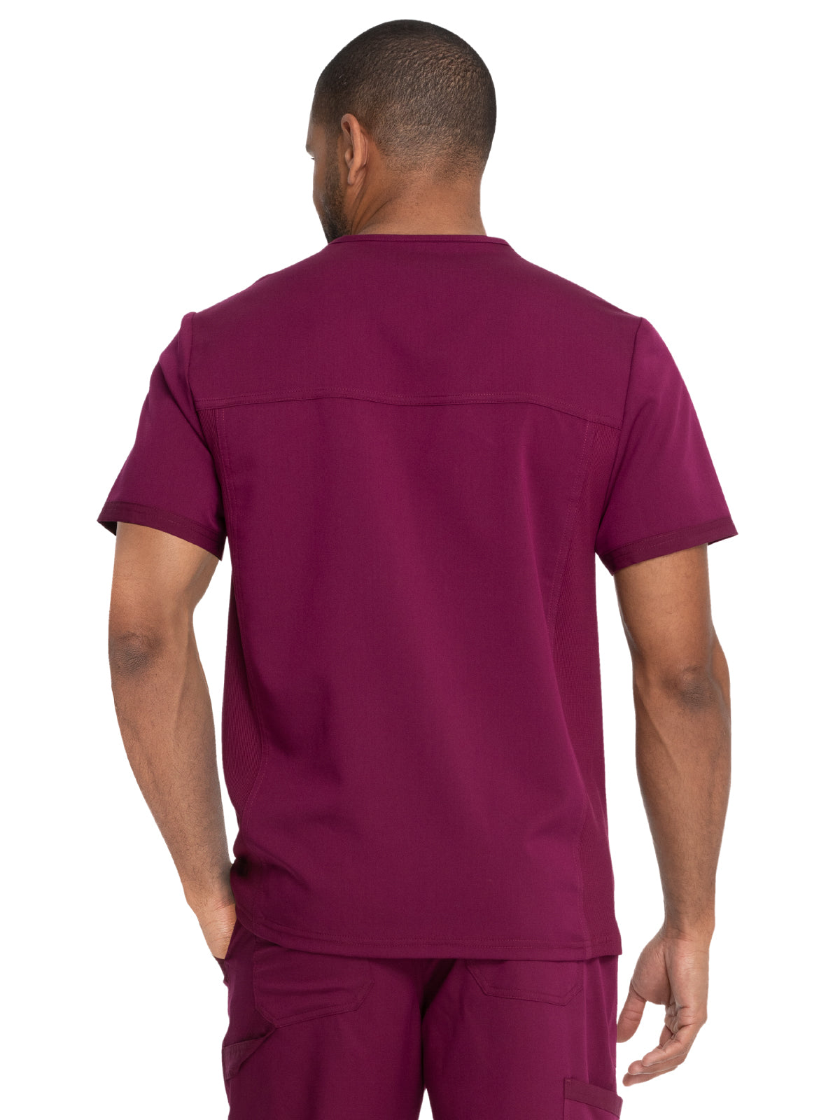 Men's 2-Pocket Tuckable V-Neck Top - DK865 - Wine