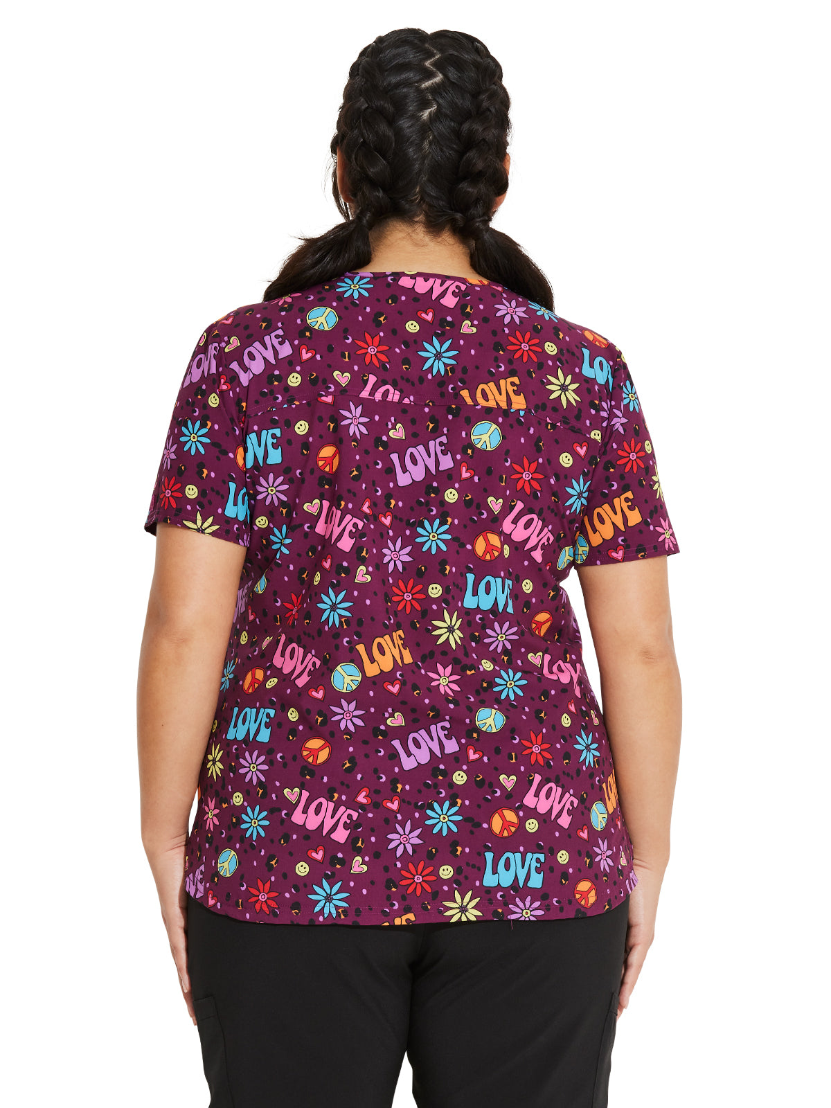 Women's V-Neck Print Top - DK876 - Happy Hippie