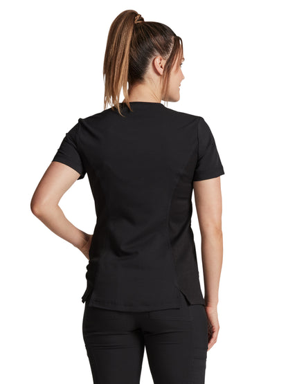 Women's 3-Pocket V-Neck Top - DK940 - Black