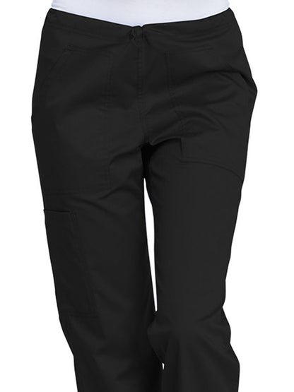 Women's 4-Pocket Mid Rise Straight Leg Pant - GD100 - Black