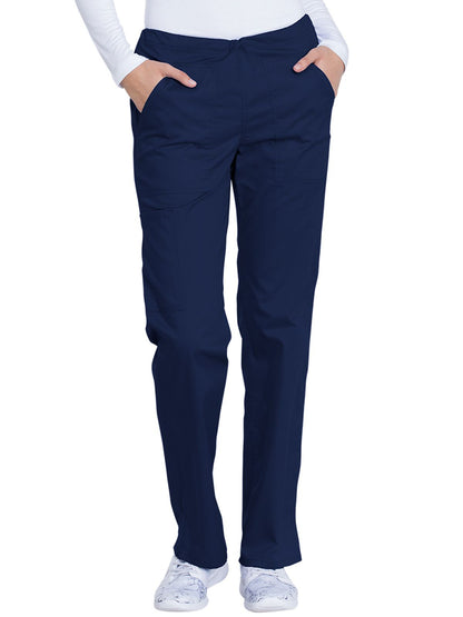 Women's 4-Pocket Mid Rise Straight Leg Pant - GD100 - Navy