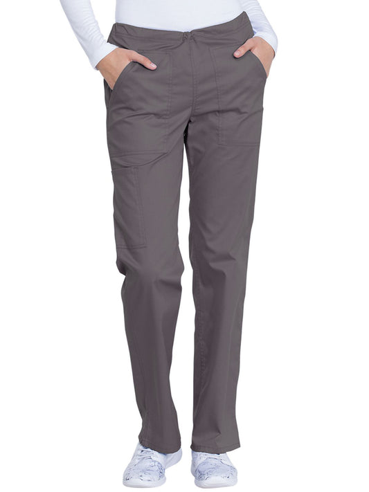 Women's 4-Pocket Mid Rise Straight Leg Pant - GD100 - Pewter