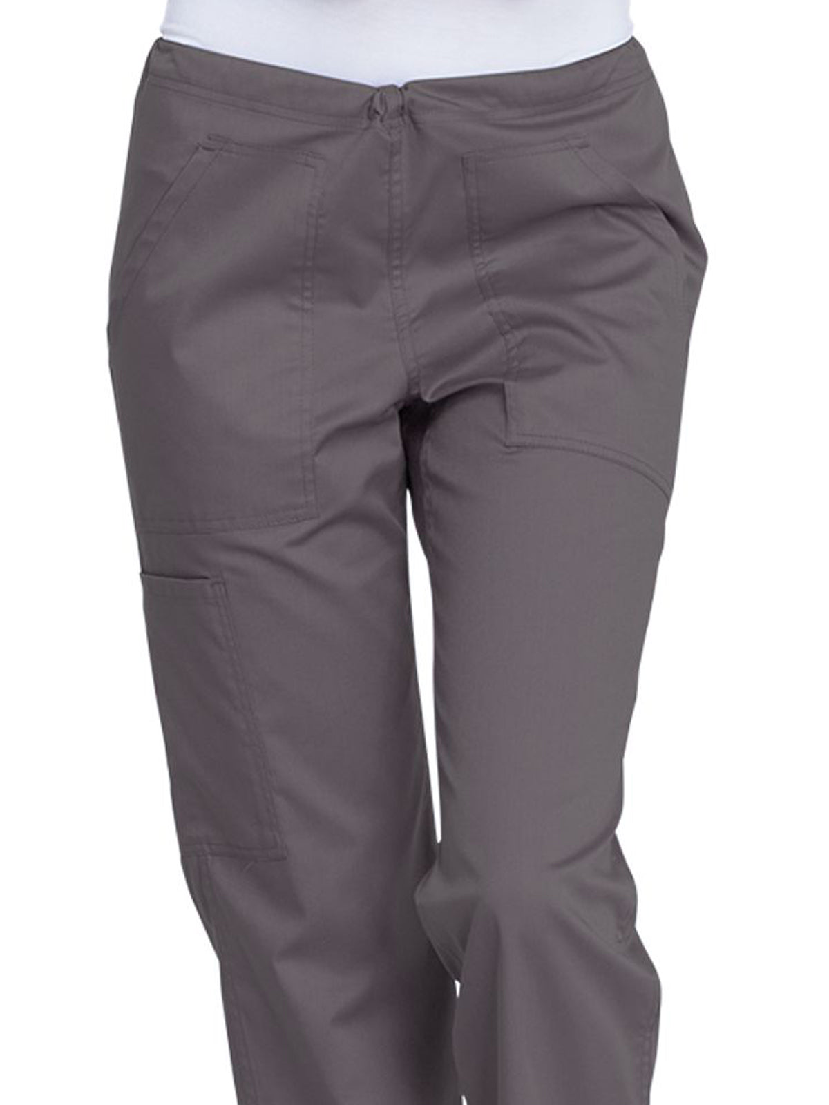 Women's 4-Pocket Mid Rise Straight Leg Pant - GD100 - Pewter