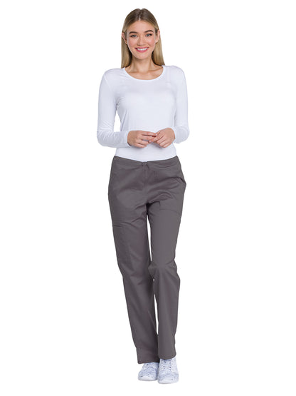 Women's 4-Pocket Mid Rise Straight Leg Pant - GD100 - Pewter