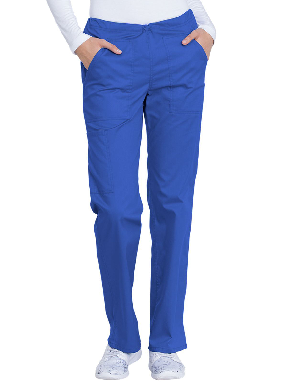 Women's 4-Pocket Mid Rise Straight Leg Pant - GD100 - Royal