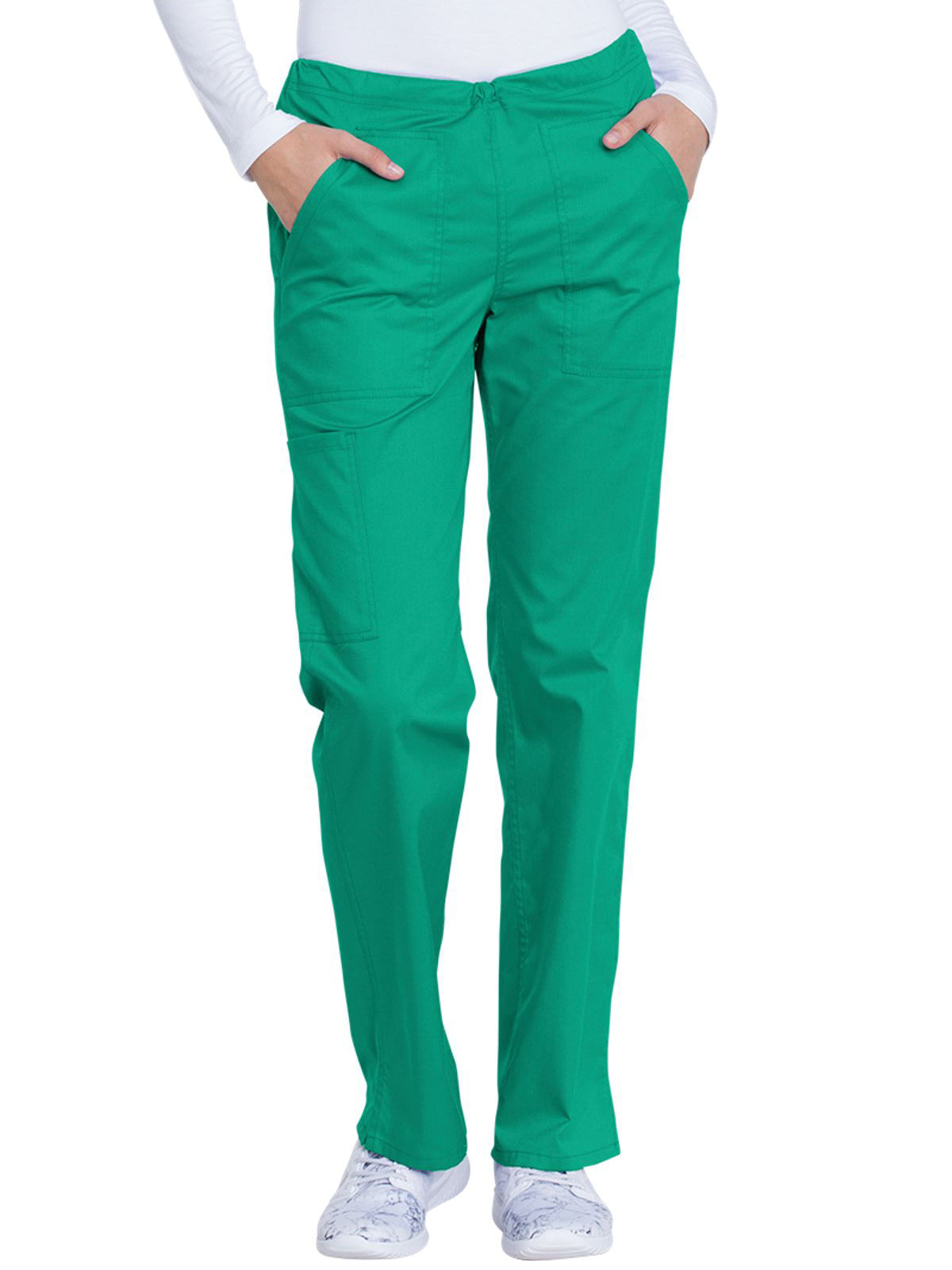 Women's 4-Pocket Mid Rise Straight Leg Pant - GD100 - Surgical Green