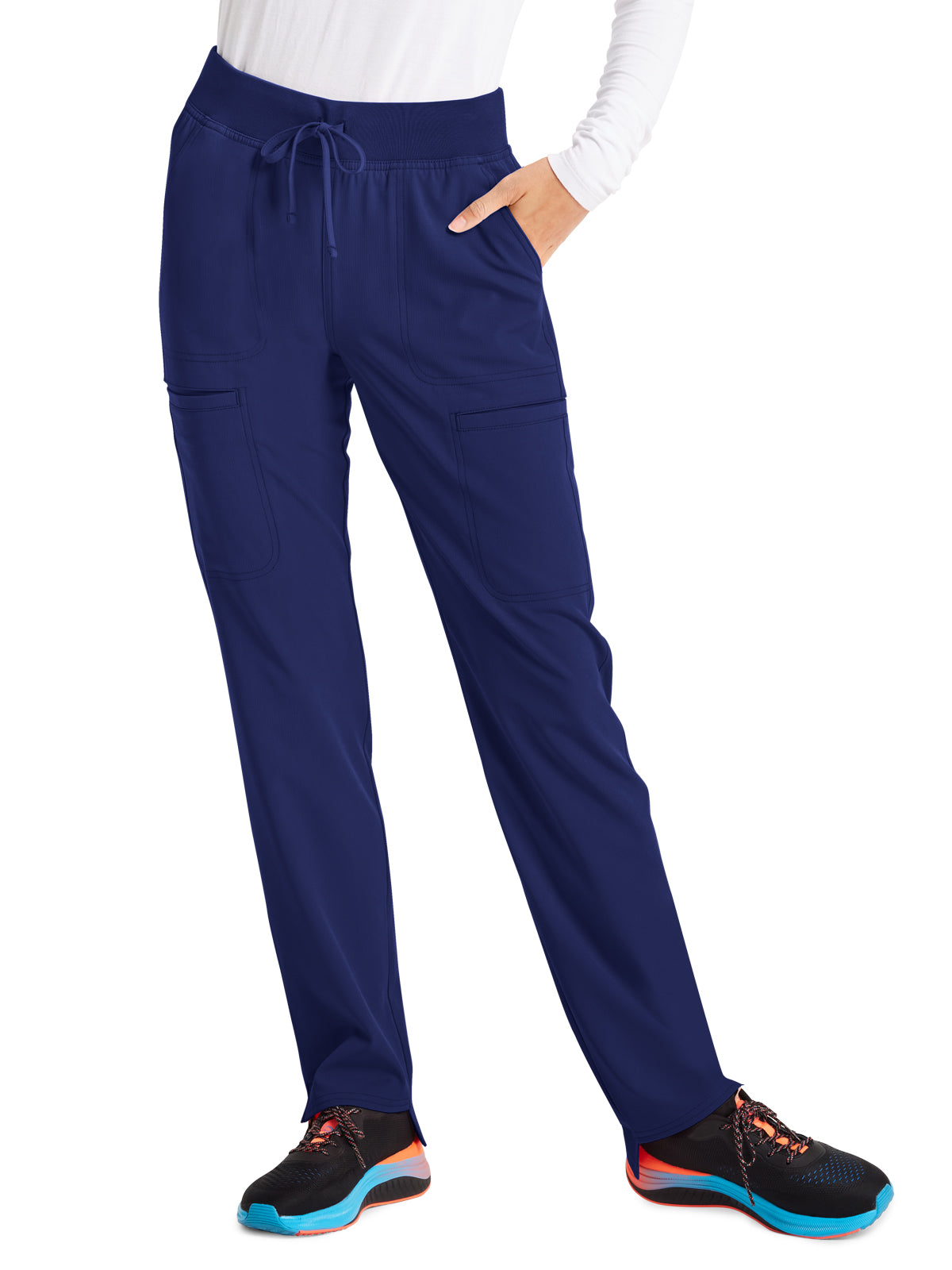 Women's 5-Pocket Low Rise Drawstring Pant - HS047 - Navy