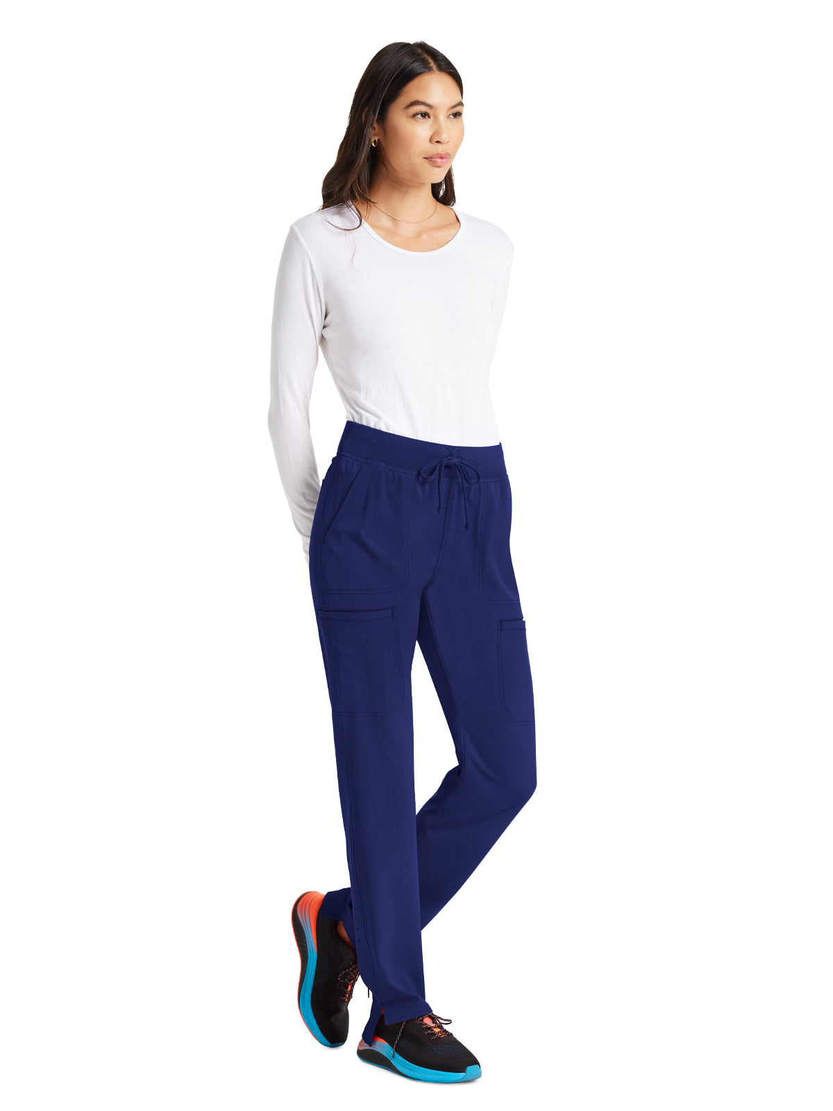 Women's 5-Pocket Low Rise Drawstring Pant - HS047 - Navy