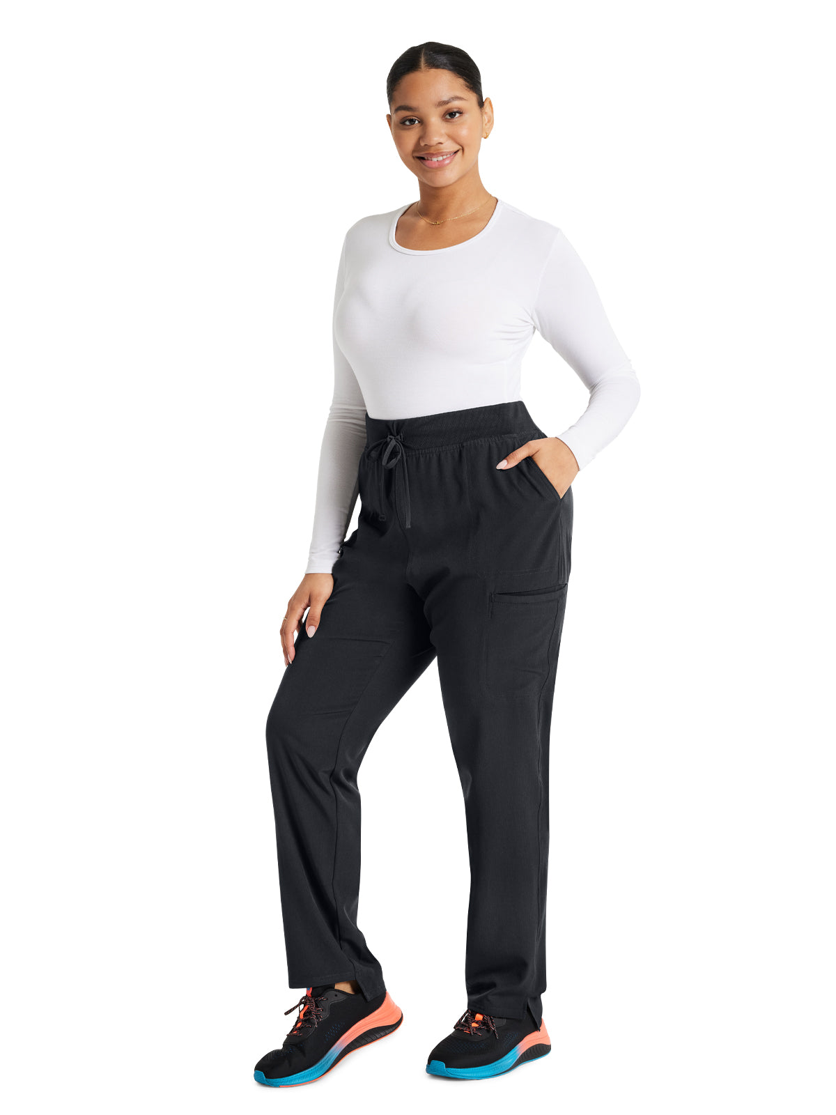 Women's 5-Pocket Low Rise Drawstring Pant - HS047 - Pewter