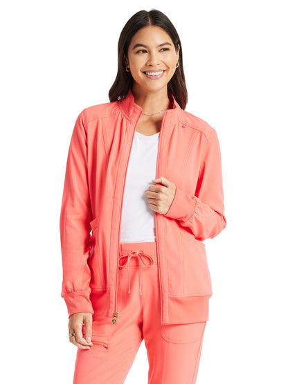 Women's 4-Pocket Zip Front Jacket - HS347 - Go Guava