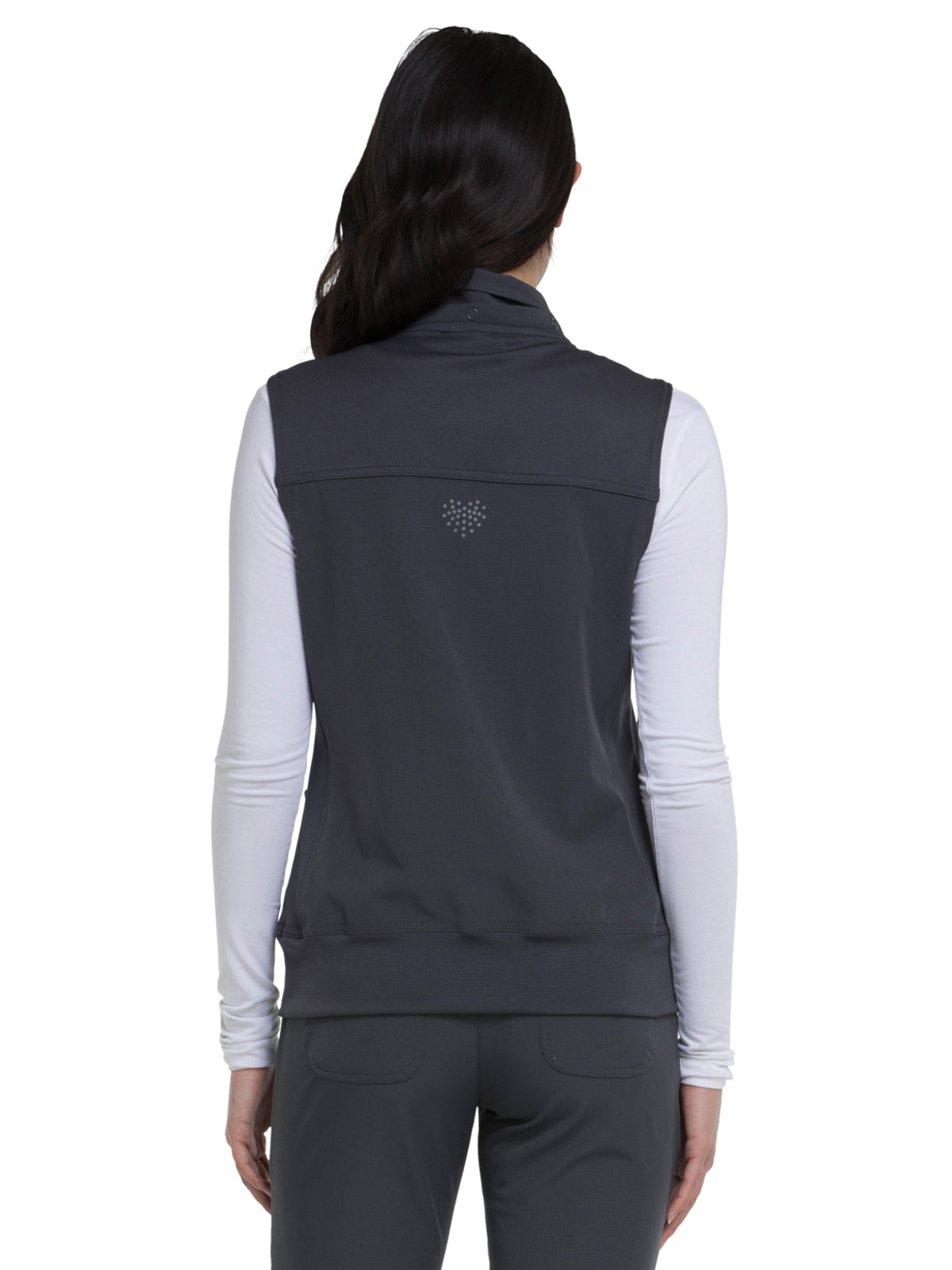 Women's Zip Front Vest - HS500 - Pewter