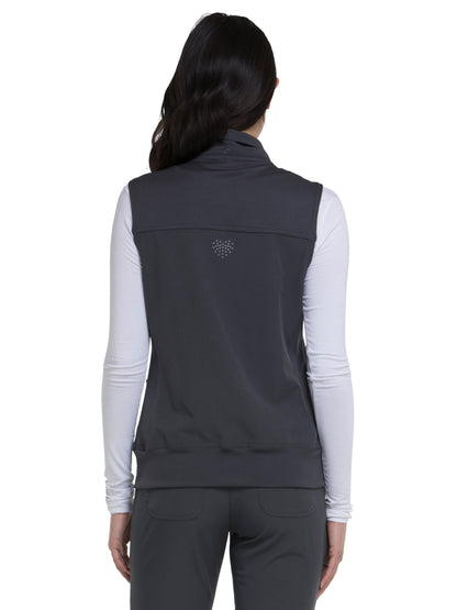 Women's Zip Front Vest - HS500 - Pewter