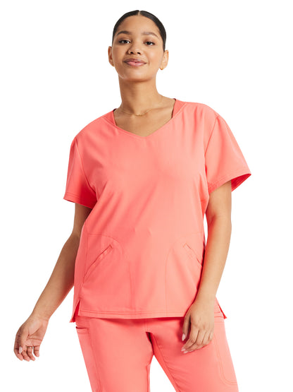 Women's 2-Pocket V-Neck Top - HS647 - Go Guava