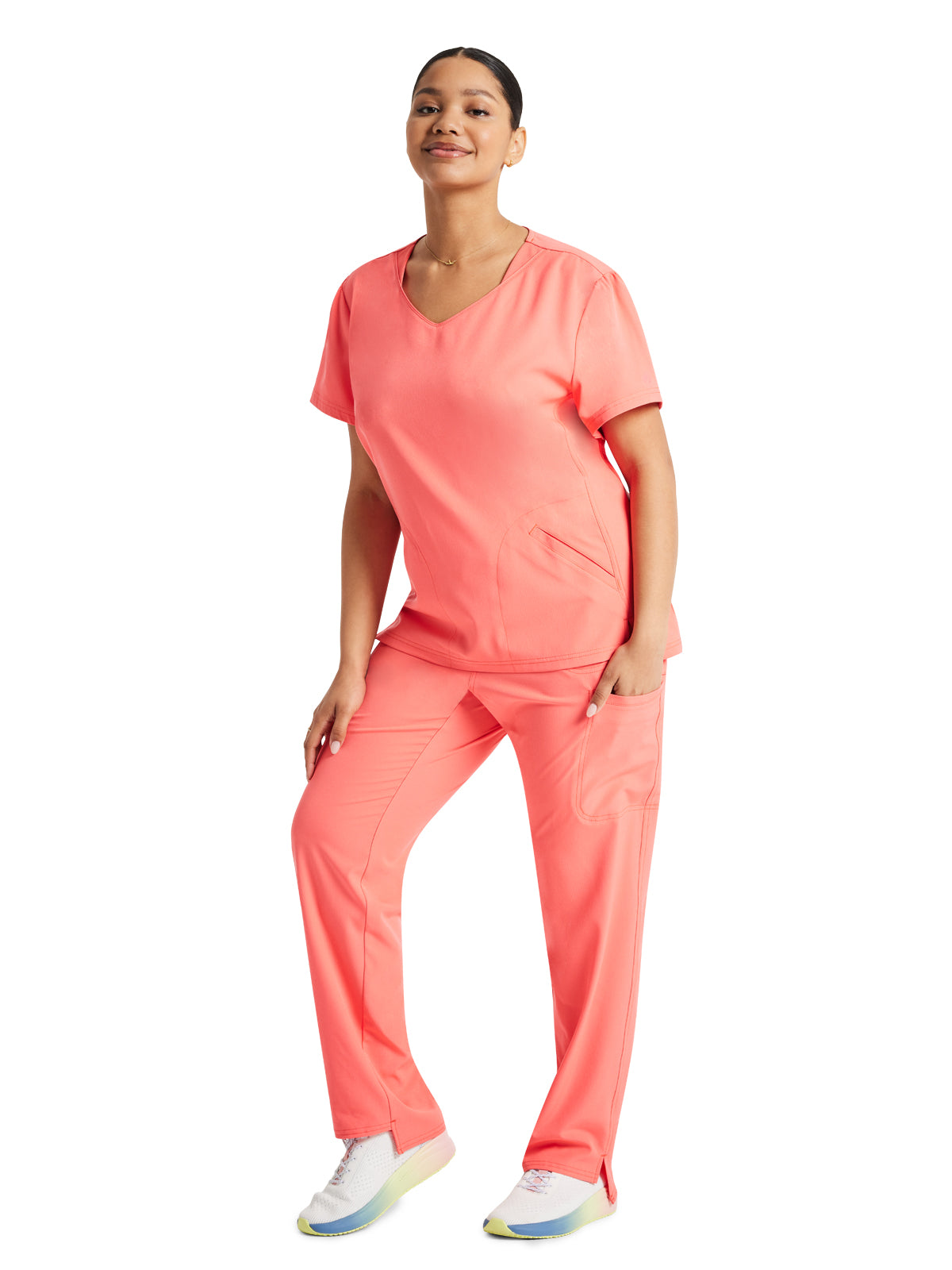 Women's 2-Pocket V-Neck Top - HS647 - Go Guava