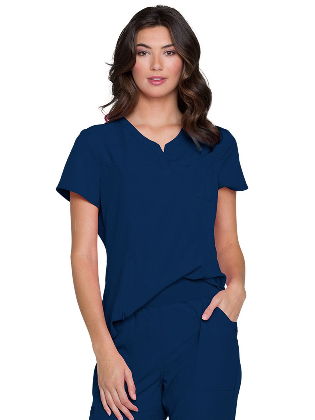 Women's Tuckable V-Neck Top - HS710 - Navy