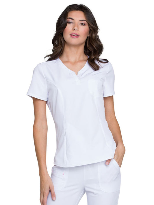 Women's Tuckable V-Neck Top - HS710 - White