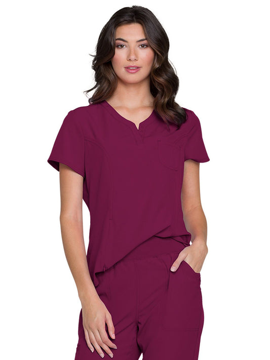 Women's Tuckable V-Neck Top - HS710 - Wine