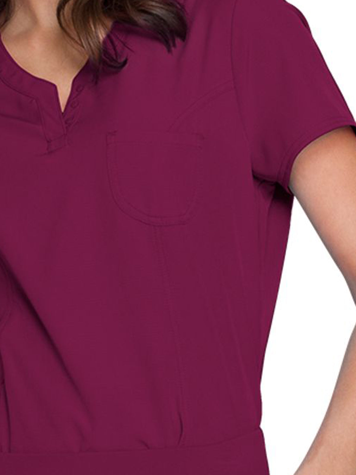 Women's Tuckable V-Neck Top - HS710 - Wine