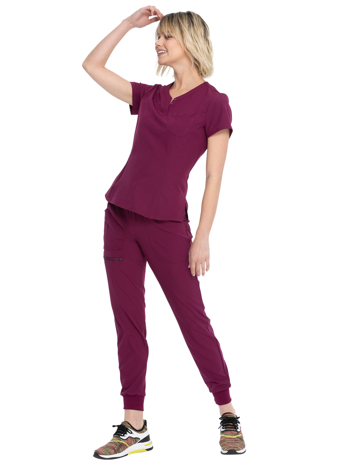 Women's Tuckable V-Neck Top - HS710 - Wine