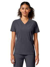 Women's 2-Pocket Built in Sport Bra Top - IN00011 - Pewter