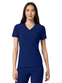 Women's 2-Pocket V-Neck Top - IN00033 - Navy