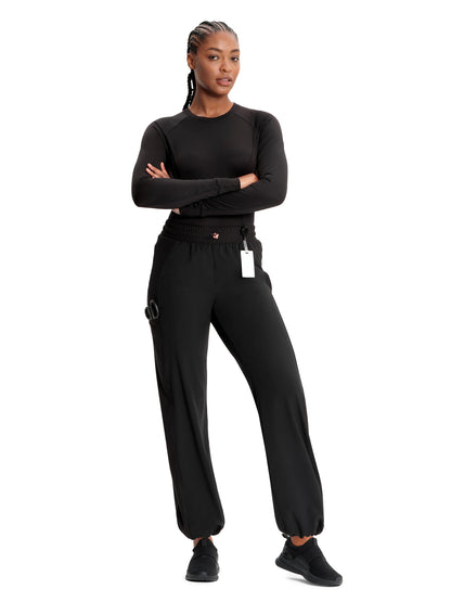 Women's 5-Pocket High Rise Convertible Jogger - IN007A - Black