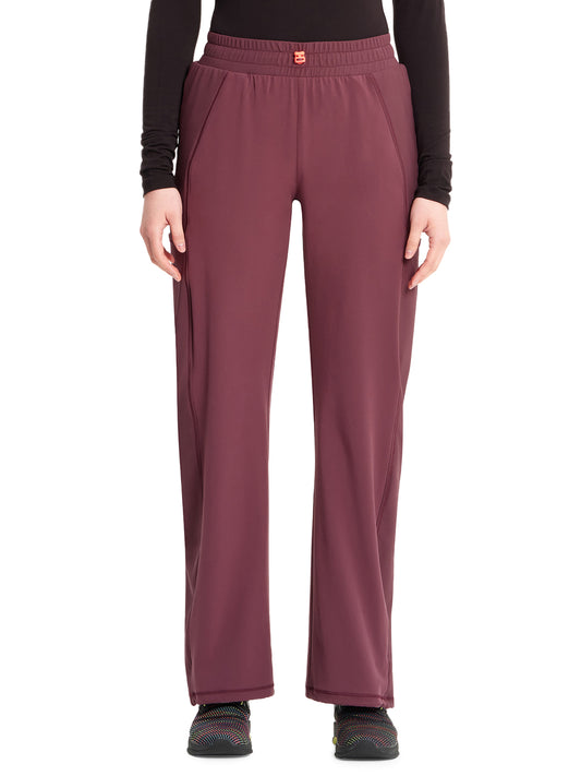 Women's 5-Pocket High Rise Convertible Jogger - IN007A - Plum Velvet