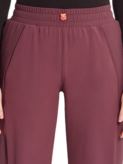 Women's 5-Pocket High Rise Convertible Jogger - IN007A - Plum Velvet