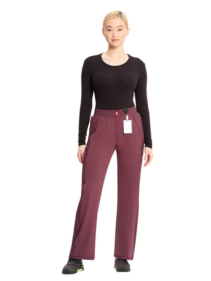 Women's 5-Pocket High Rise Convertible Jogger - IN007A - Plum Velvet