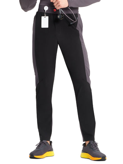 Men's 4-Pocket Mid Rise Tapered Leg Pant - IN008A - Black