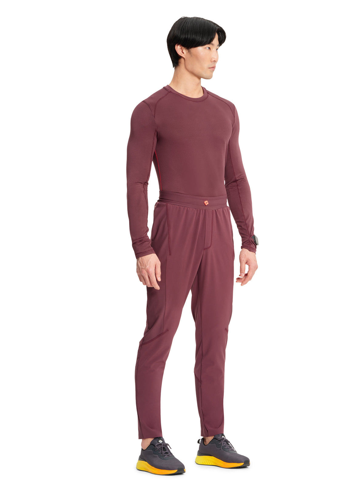 Men's 4-Pocket Mid Rise Tapered Leg Pant - IN008A - Plum Velvet