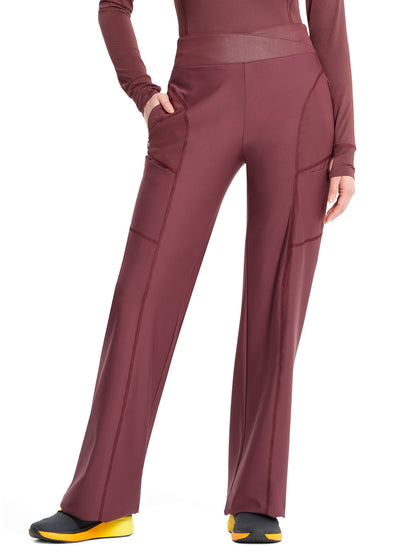 Women's 5-Pocket Mid Rise Pant - IN009A - Plum Velvet