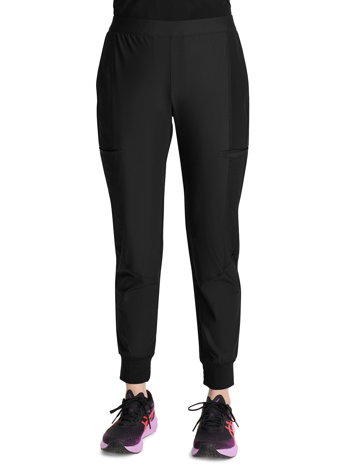 Women's 5-Pocket Knit Convertible Jogger - IN012A - Black