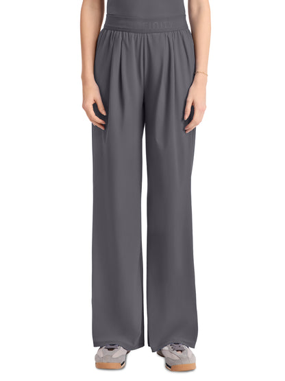 Women's 3-Pocket Wide Leg Pant - IN025A - Pewter