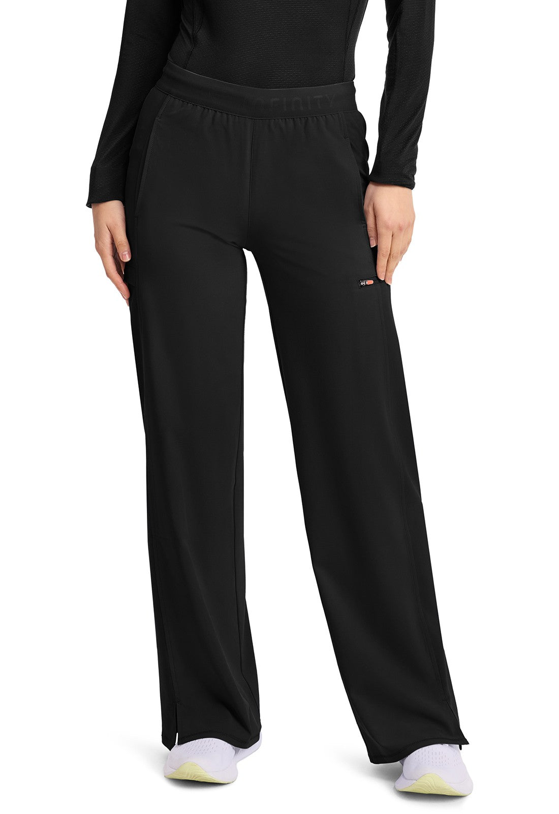 Women's 6-Pocket Wide Leg Pant - IN028A - Black