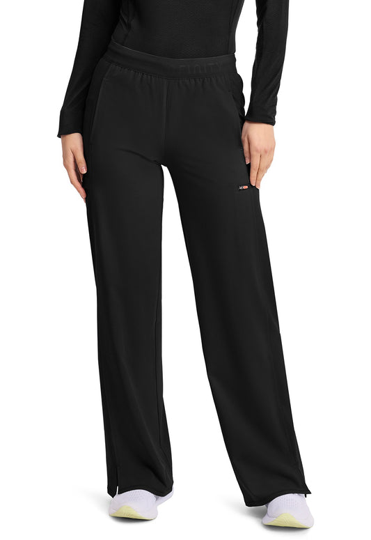 Women's 6-Pocket Wide Leg Pant - IN028A - Black