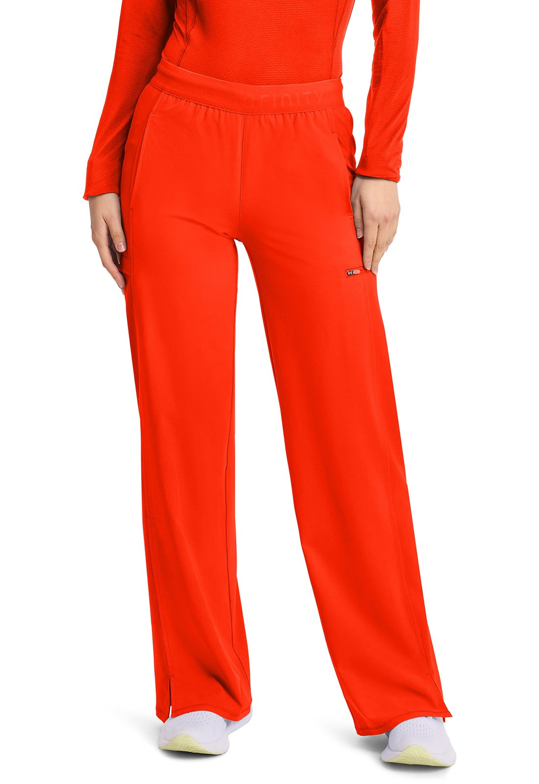 Women's 6-Pocket Wide Leg Pant - IN028A - Vivid Orange