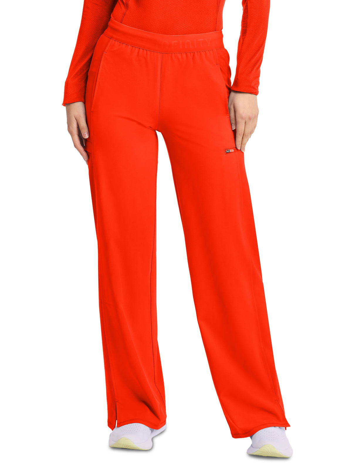 Women's 6-Pocket Wide Leg Pant - IN028A - Vivid Orange
