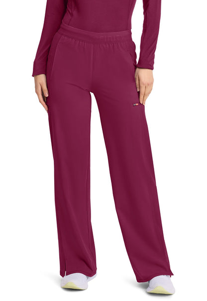 Women's 6-Pocket Wide Leg Pant - IN028A - Wine