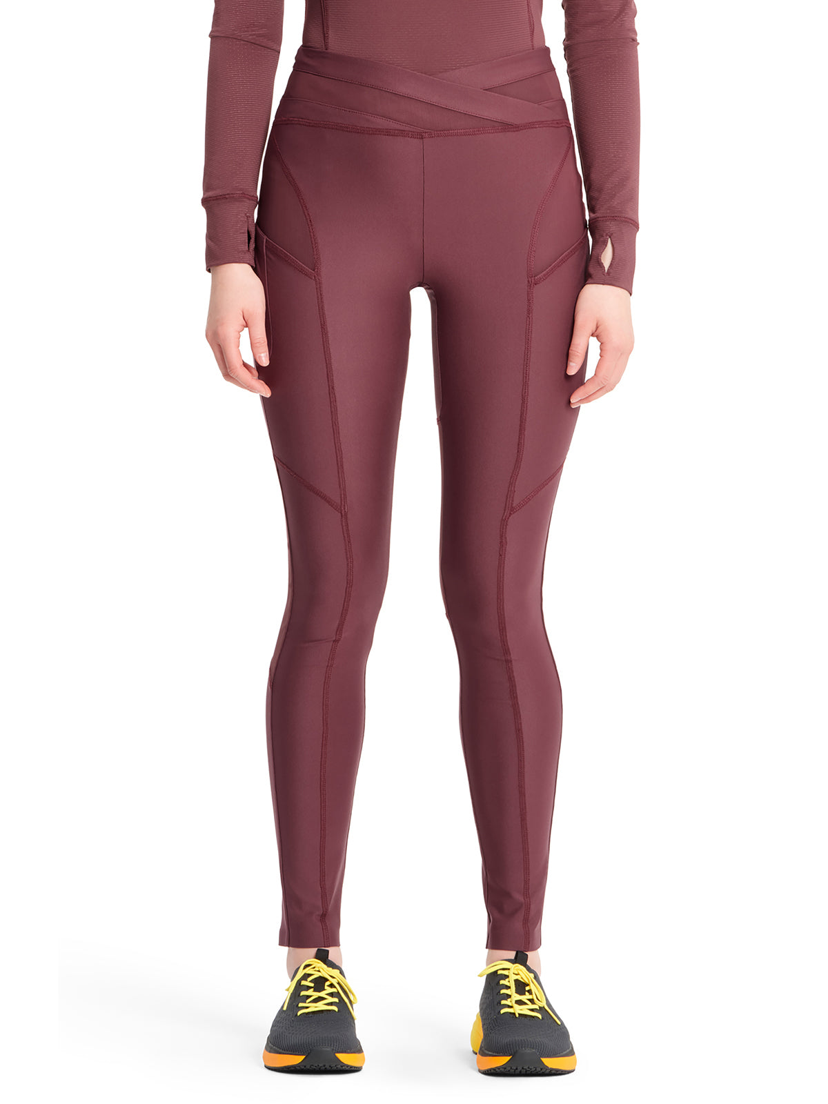 Women's 3-Pocket Natural Rise Legging - IN106A - Plum Velvet